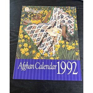 Vintage 1992 AFGHAN CALENDAR THE NEEDLECRAFT SHOP 12 DESIGNS CROCHET PATTERNS